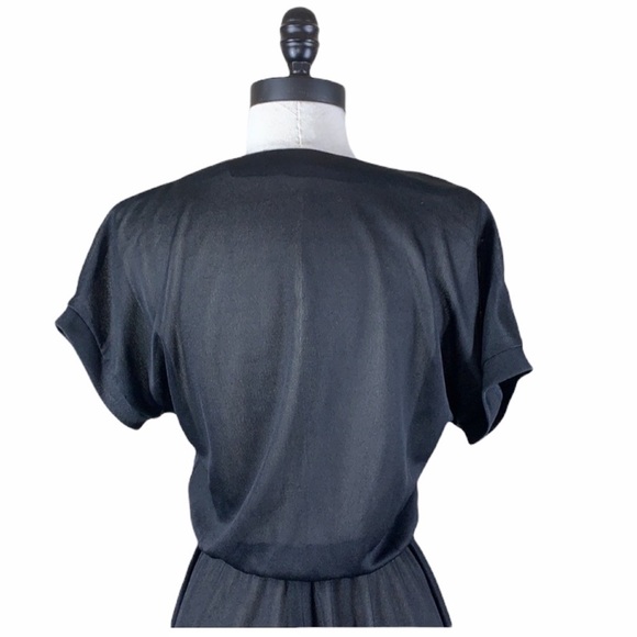 Black vintage 1970s sheer disco dress s/m - Picture 6 of 11